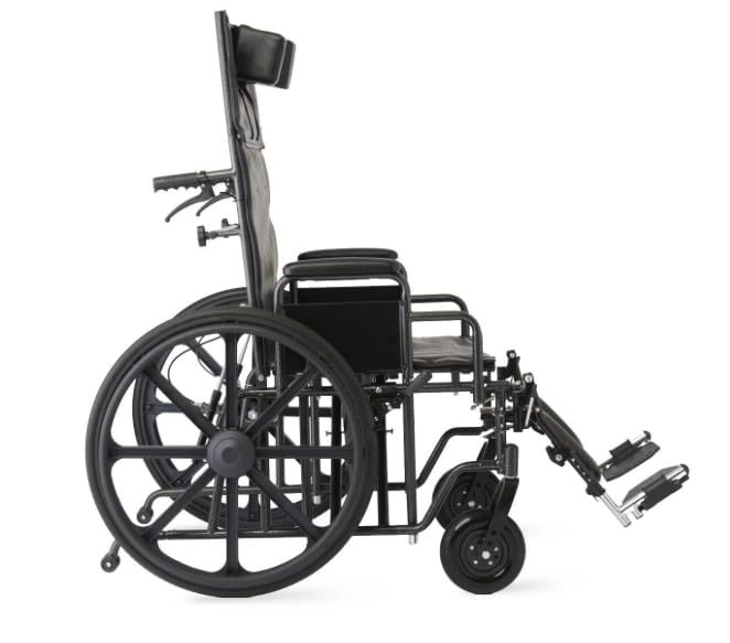 22 Inch Reclining Wheelchair with Elevating Leg Rests Q612