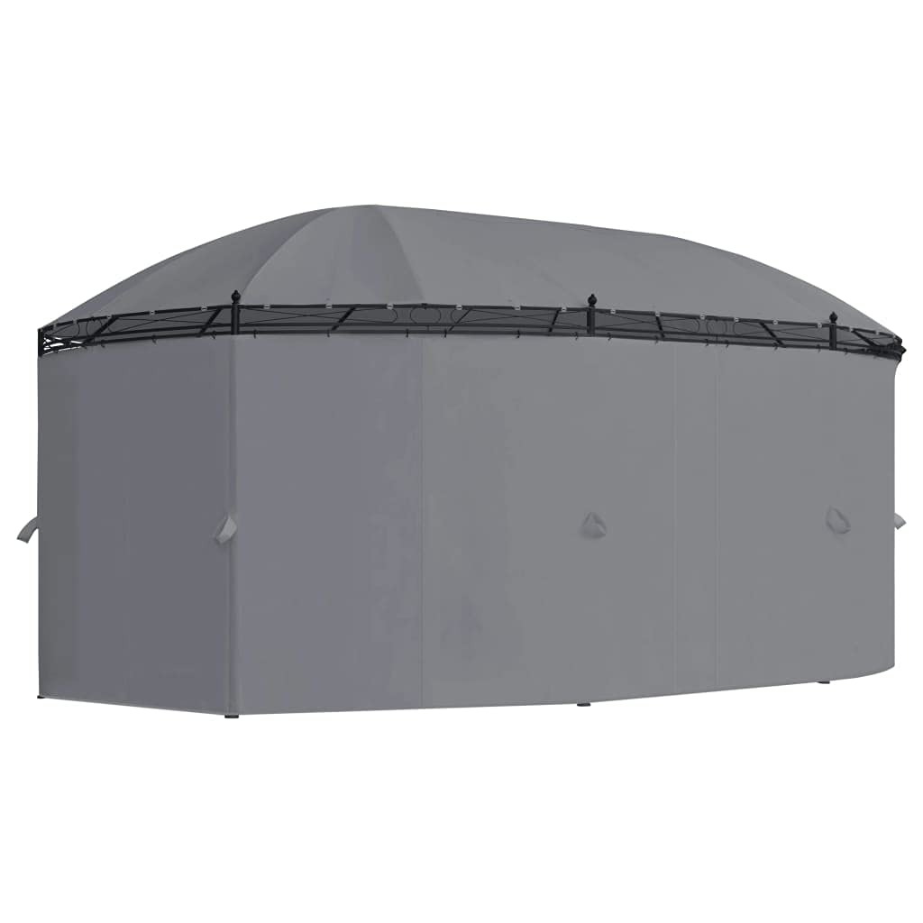 Gazebo with Curtains, Party Tent, Canopy Tent, 204.7"x137.4"x100.4" Anthracite E475