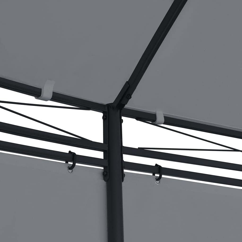 Gazebo with Curtains, Party Tent, Canopy Tent, 204.7"x137.4"x100.4" Anthracite E475