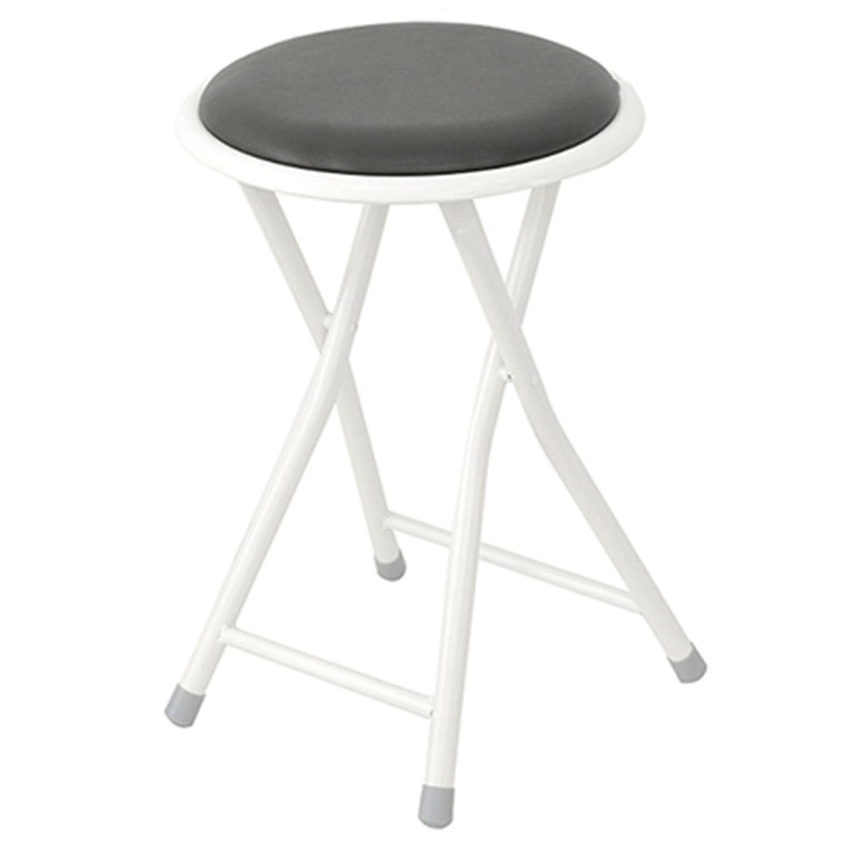 18-Inch Black Folding Stool with 225lb Capacity D9642