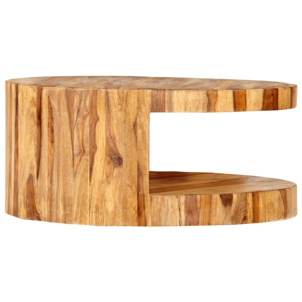 Solid Sheesham Wood Round Coffee Table H98264