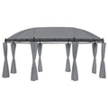 Gazebo with Curtains, Party Tent, Canopy Tent, 204.7"x137.4"x100.4" Anthracite E475