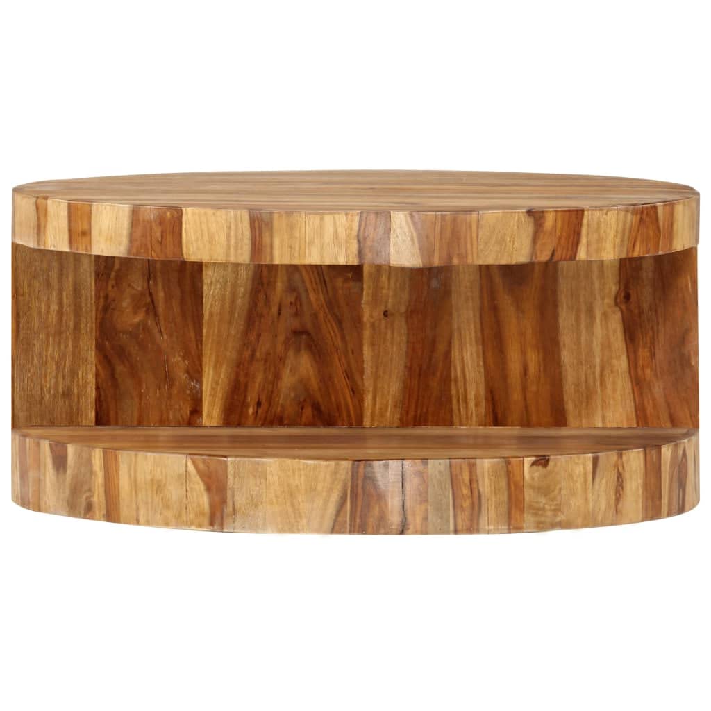 Solid Sheesham Wood Round Coffee Table H98264