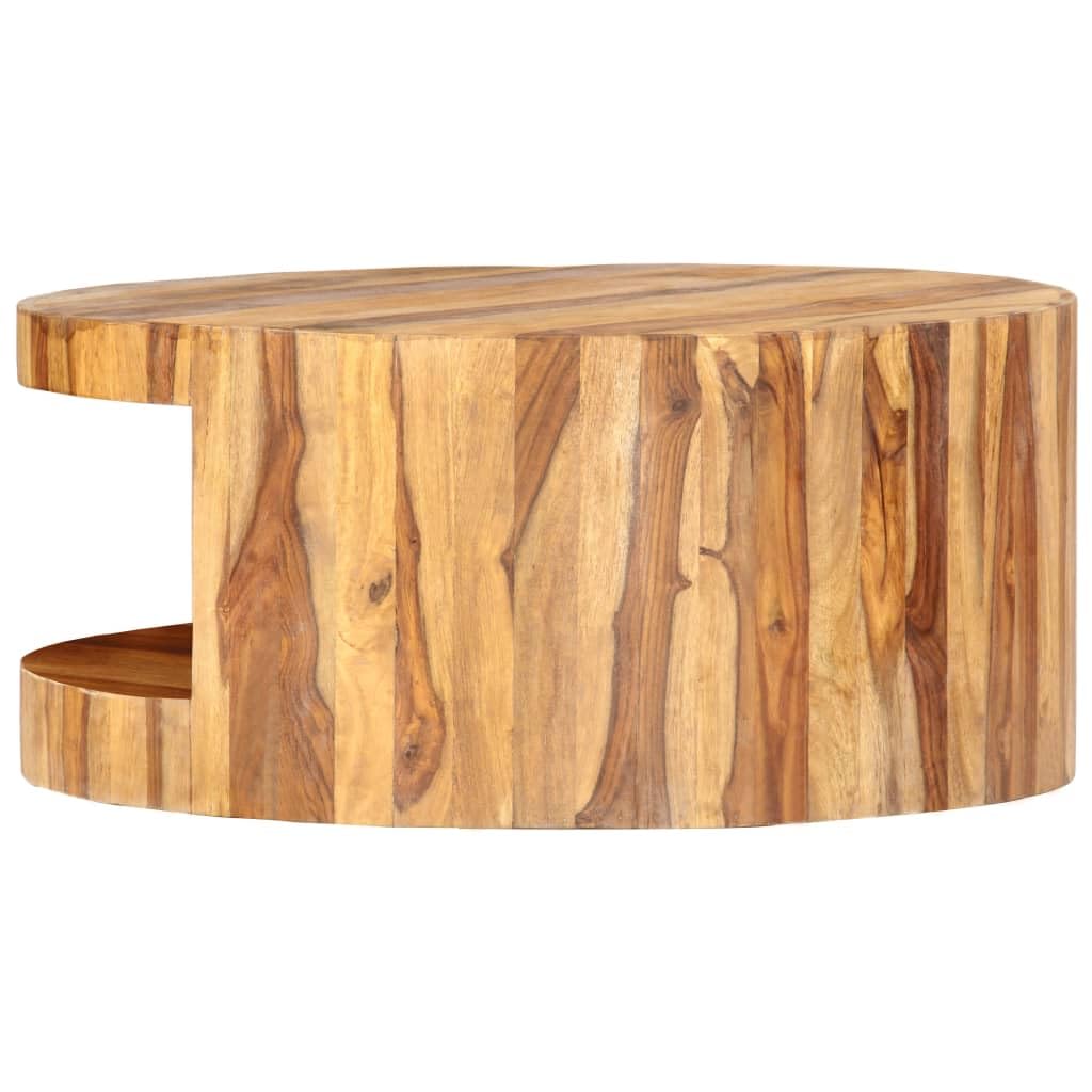 Solid Sheesham Wood Round Coffee Table H98264