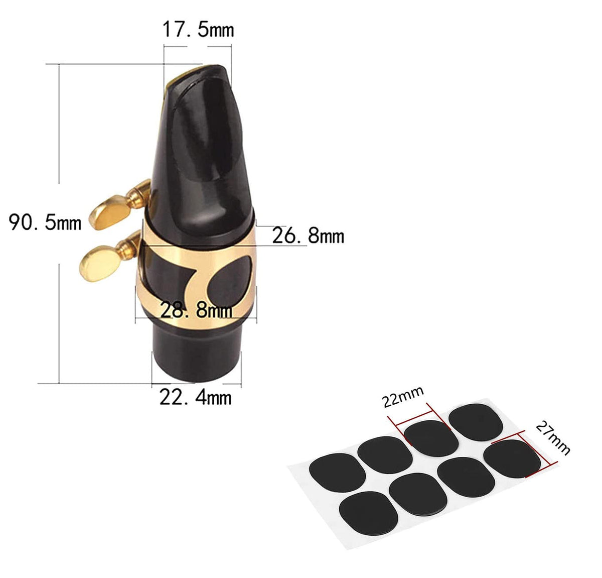 Alto Sax Mouthpiece Kit with Ligature Cap 2.5 Reed U755108