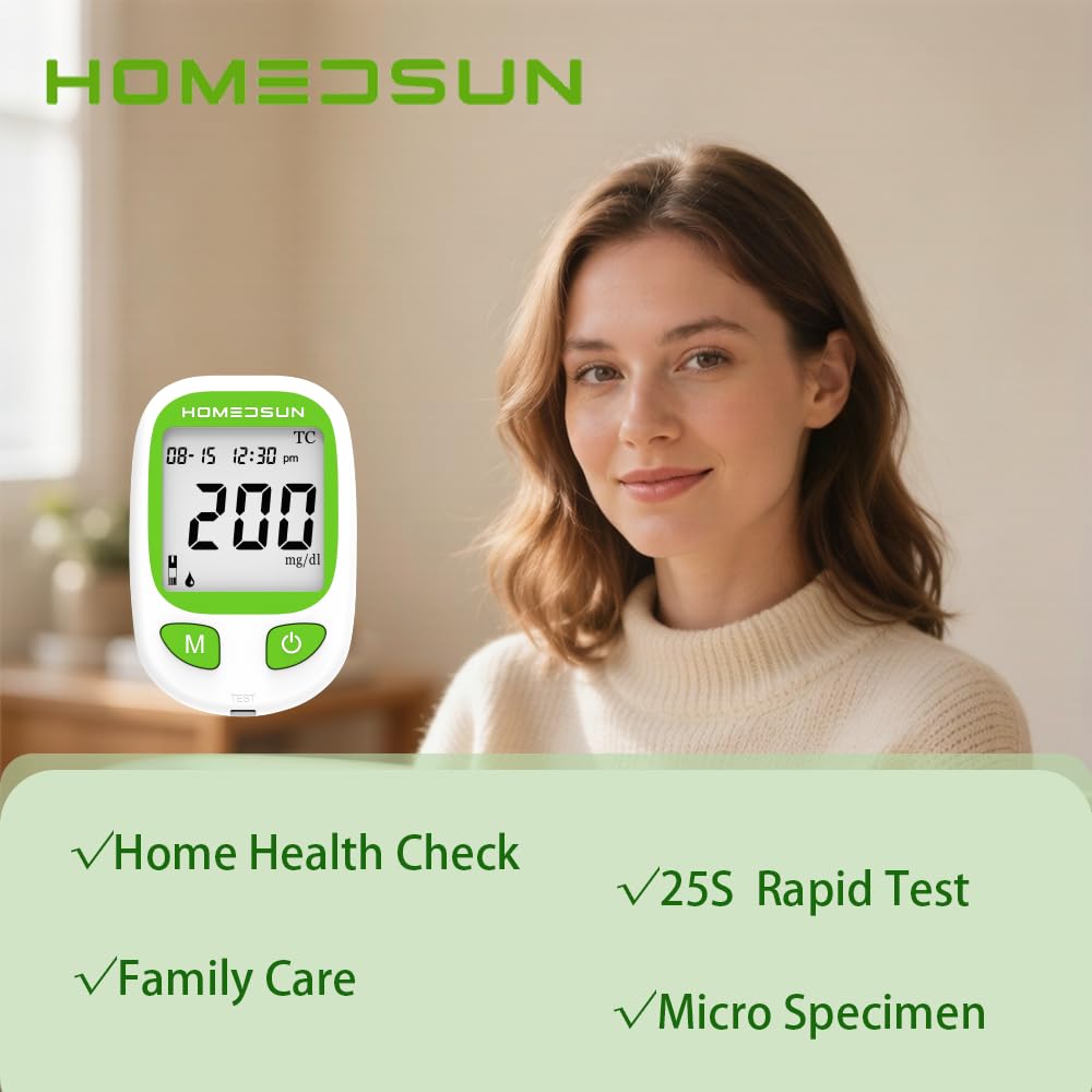 Total Cholesterol Monitor Kit with 10 Strips Lancets J580