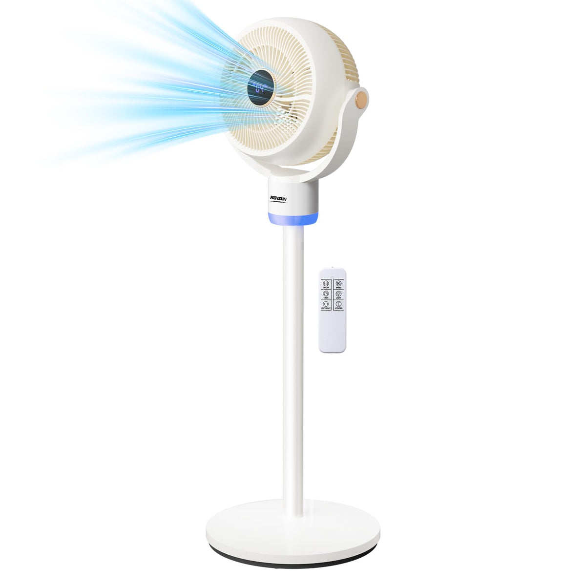 3-in-1 Pedestal Tabletop Oscillating Fan with Remote White J896