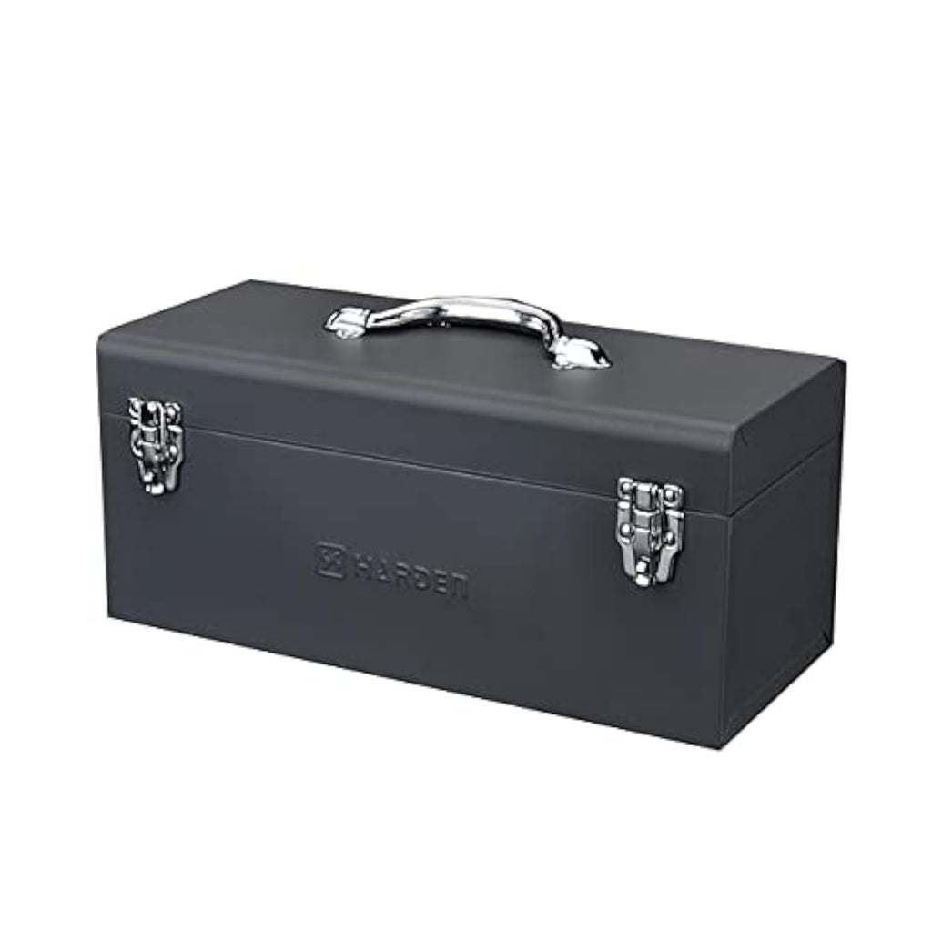Metal Tool Box with Organizer Tray and Handle J960858
