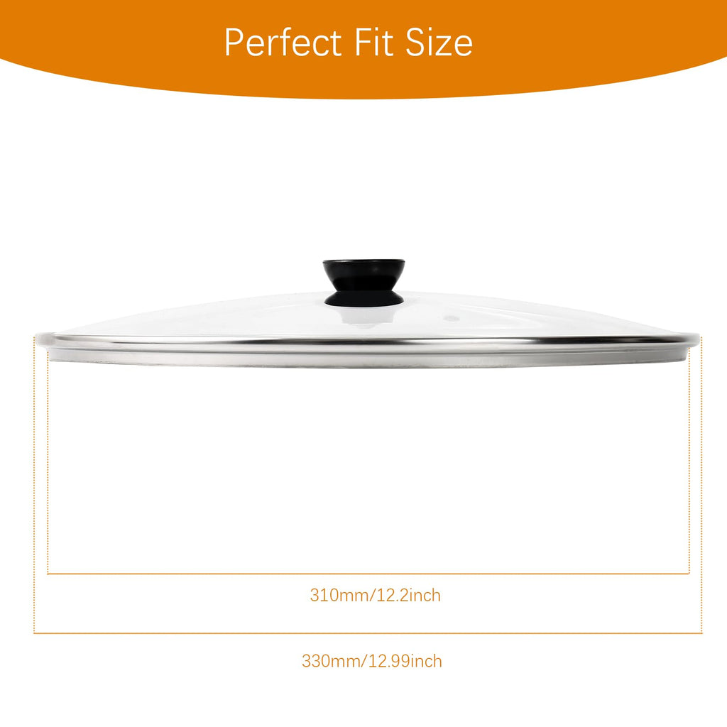 13 Inch Clear Tempered Glass Pan Lid L9887