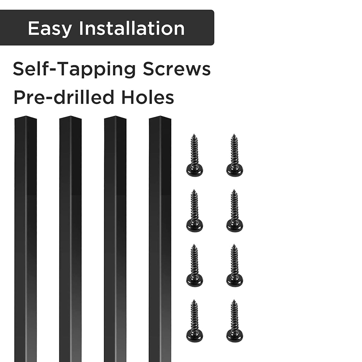 101 Pack 32" Black Metal Balusters Z69920