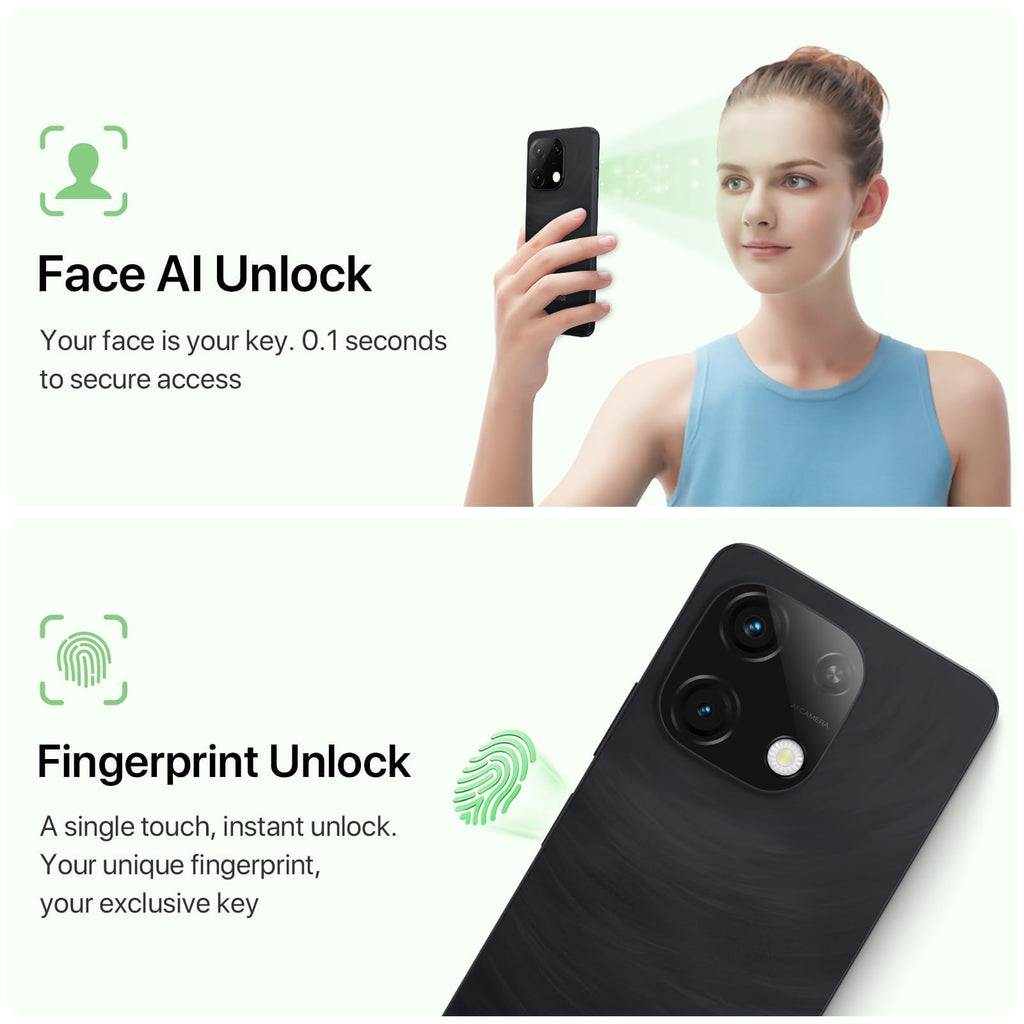 Unlocked Android 14 Smartphone 256GB Octa-Core 6.75" HD+ 5000mAh 4G Dual SIM R4824