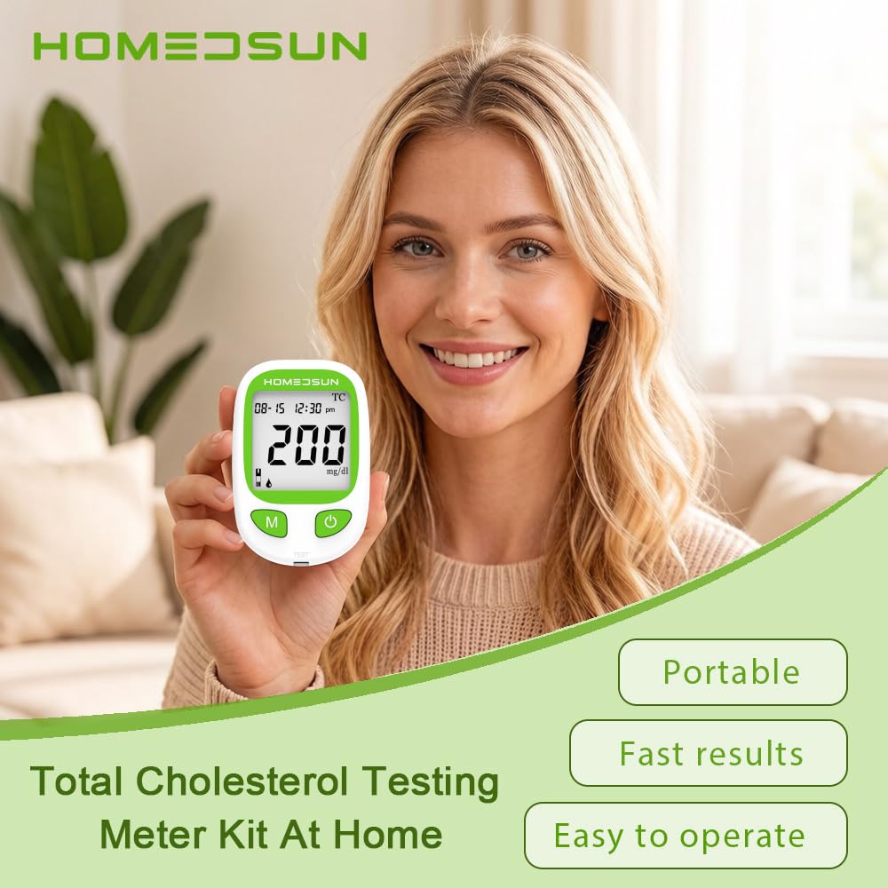 Total Cholesterol Monitor Kit with 10 Strips Lancets J580
