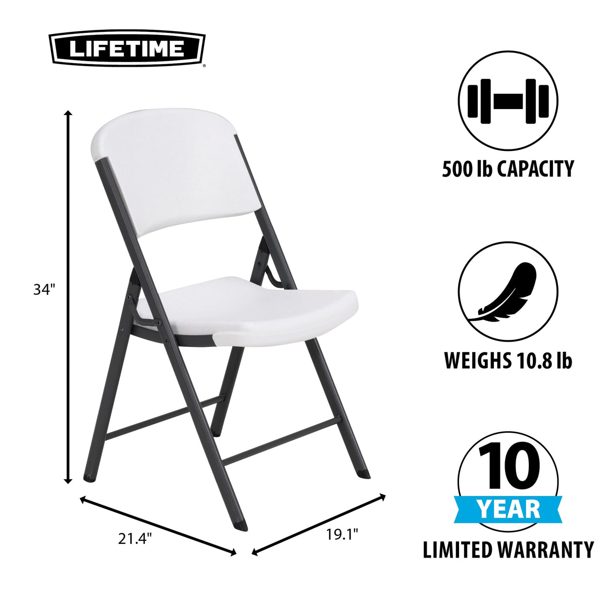 6 Ft Rectangular 4 Folding Tables and 24 Chairs Set White Granite R231833
