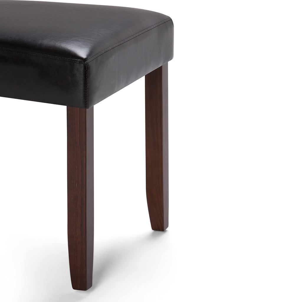 Black Vegan Leather Dining Chairs Set of 2 O474