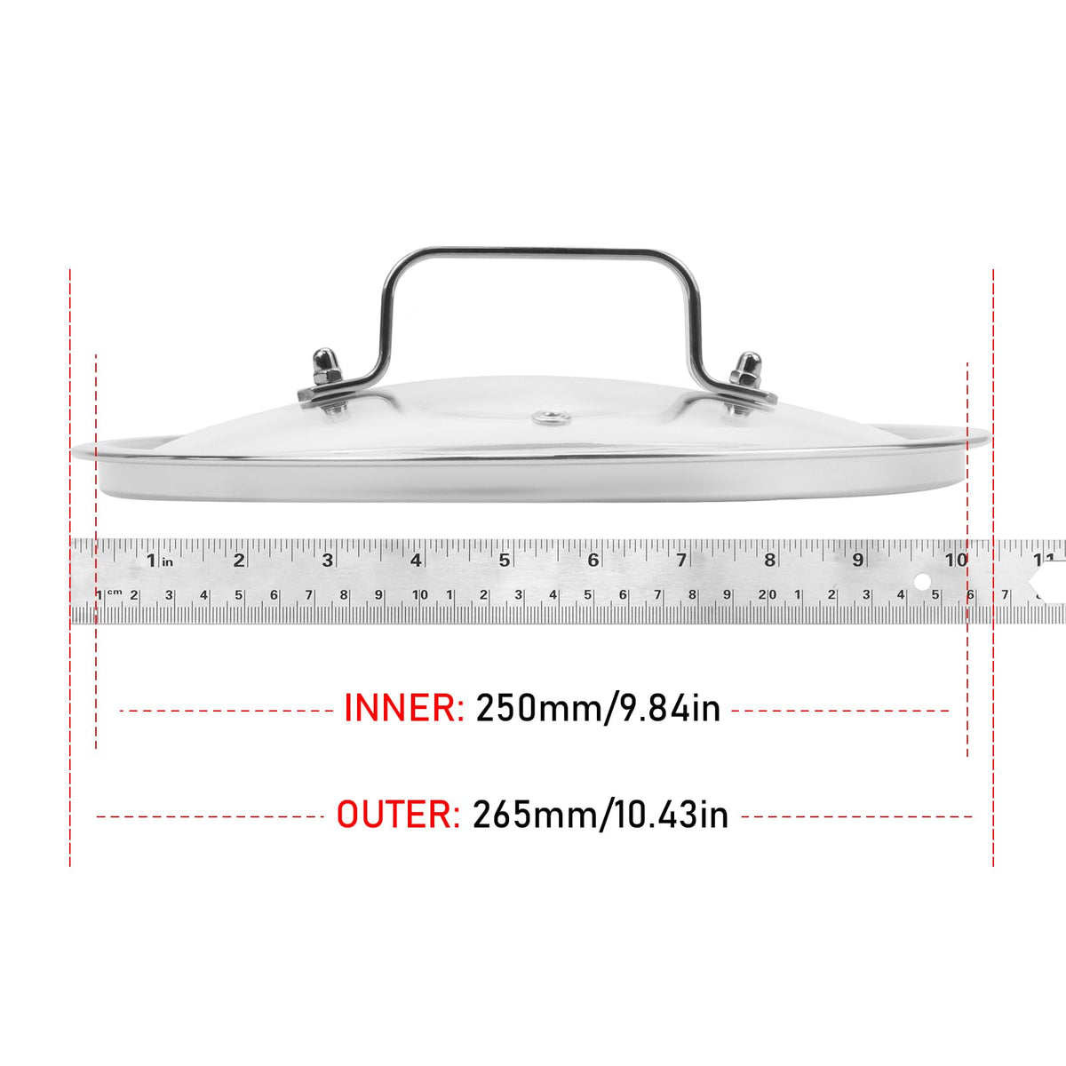 10 Inch Tempered Glass Pot & Pan Lid E573