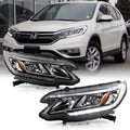 For 2015-2016 Honda CRV Halogen Type LED DRL Headlights Assembly Pair Set Left+Right H4749