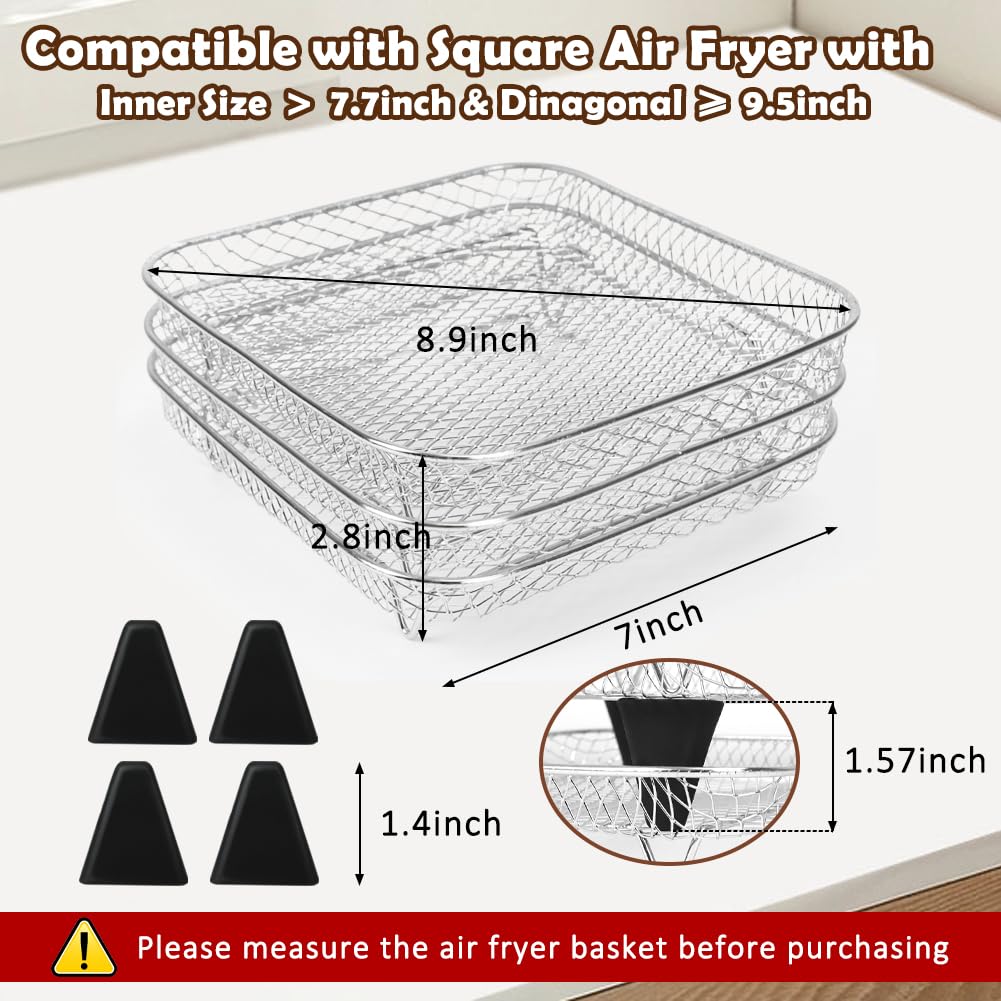7 inch Square Air Fryer Rack M104