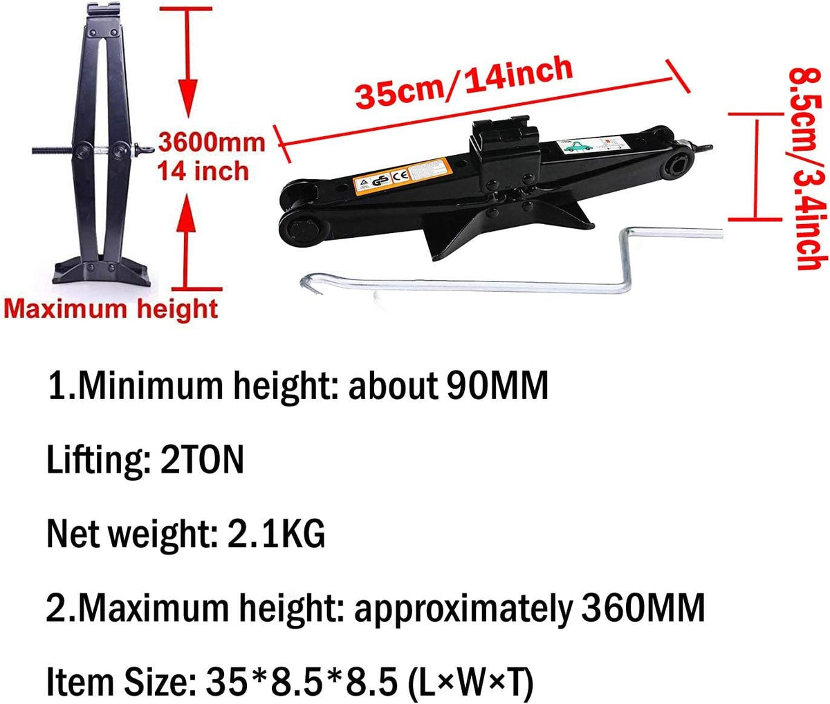 Spare Tire Removal Tool and Scissor Jack Handle 2 Ton Set V24186