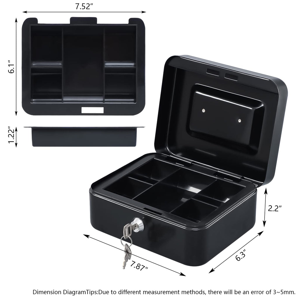 Fireproof Document Box with Key Lock Beige H590235