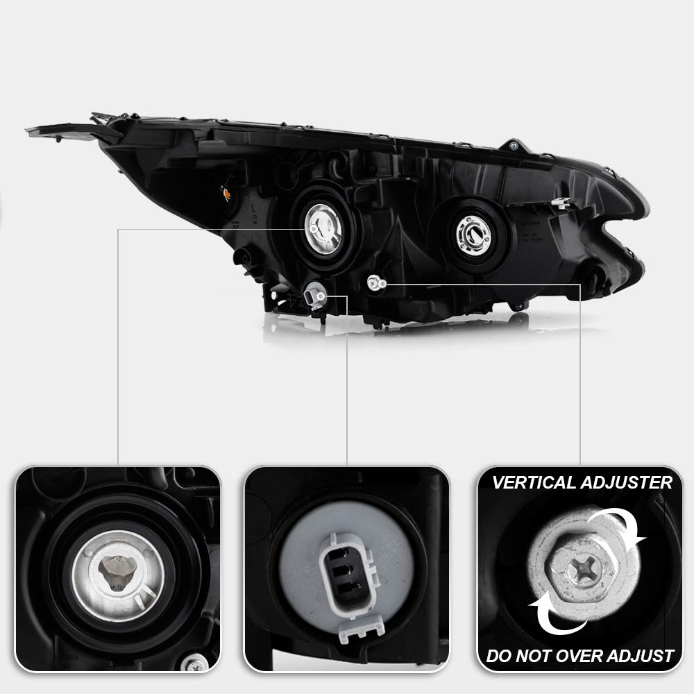 For 2015-2016 Honda CRV Halogen Type LED DRL Headlights Assembly Pair Set Left+Right H4749