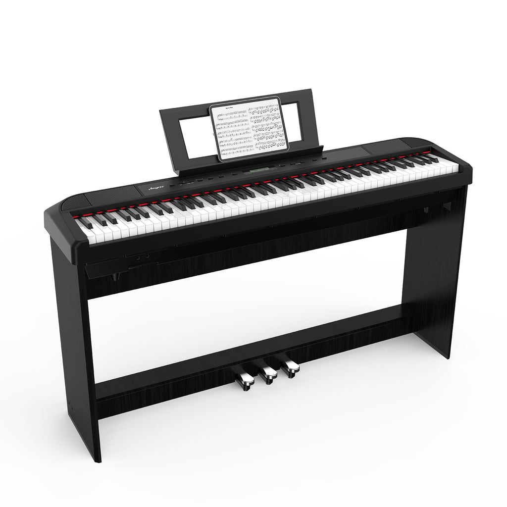 88 Keys Weighted Hammer Portable Electric Keyboard Piano with Stand F9437