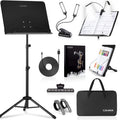 6 IN 1 Sheet Music Stand with Carrying Bag Metal Portable F3133