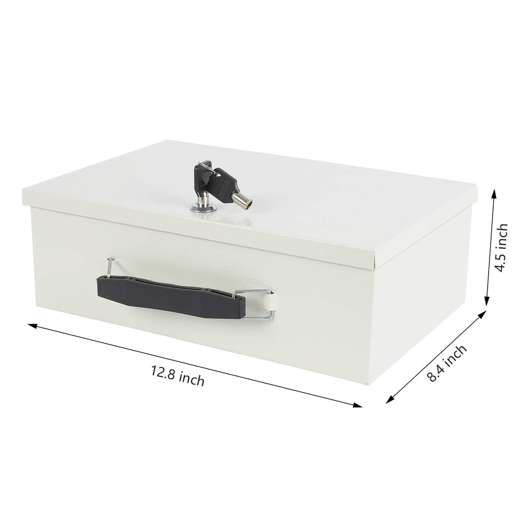 Fireproof Document Box with Key Lock Beige H590235