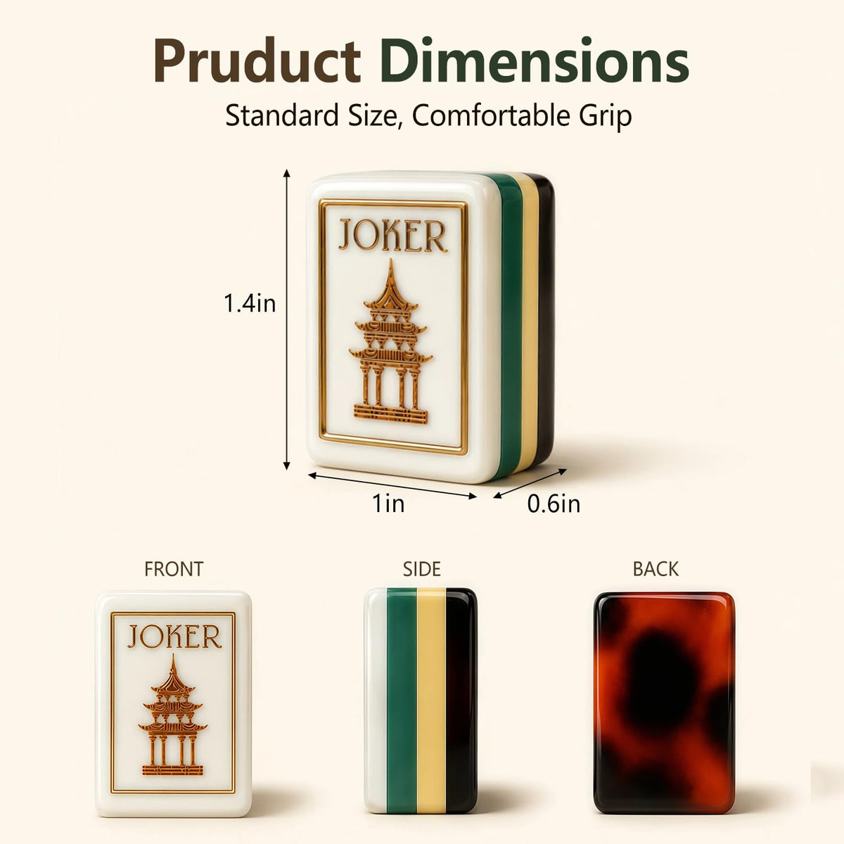 4 Layer Acrylic Mahjong Tile Set B3730
