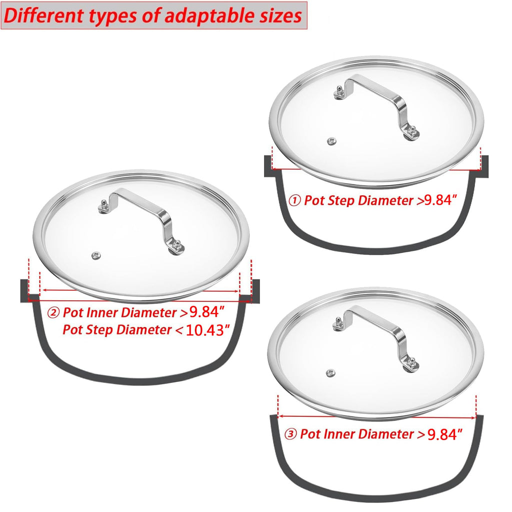 10 Inch Tempered Glass Pot & Pan Lid E573