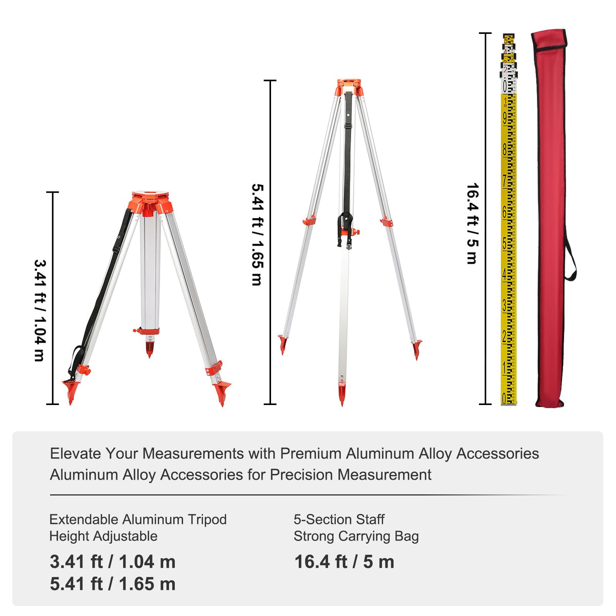 Red 360 Degree Self Leveling Rotary Laser Level Kit with Tripod D311880