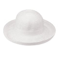 White UPF 30+ Wide Brim Packable Sun Hat U3993