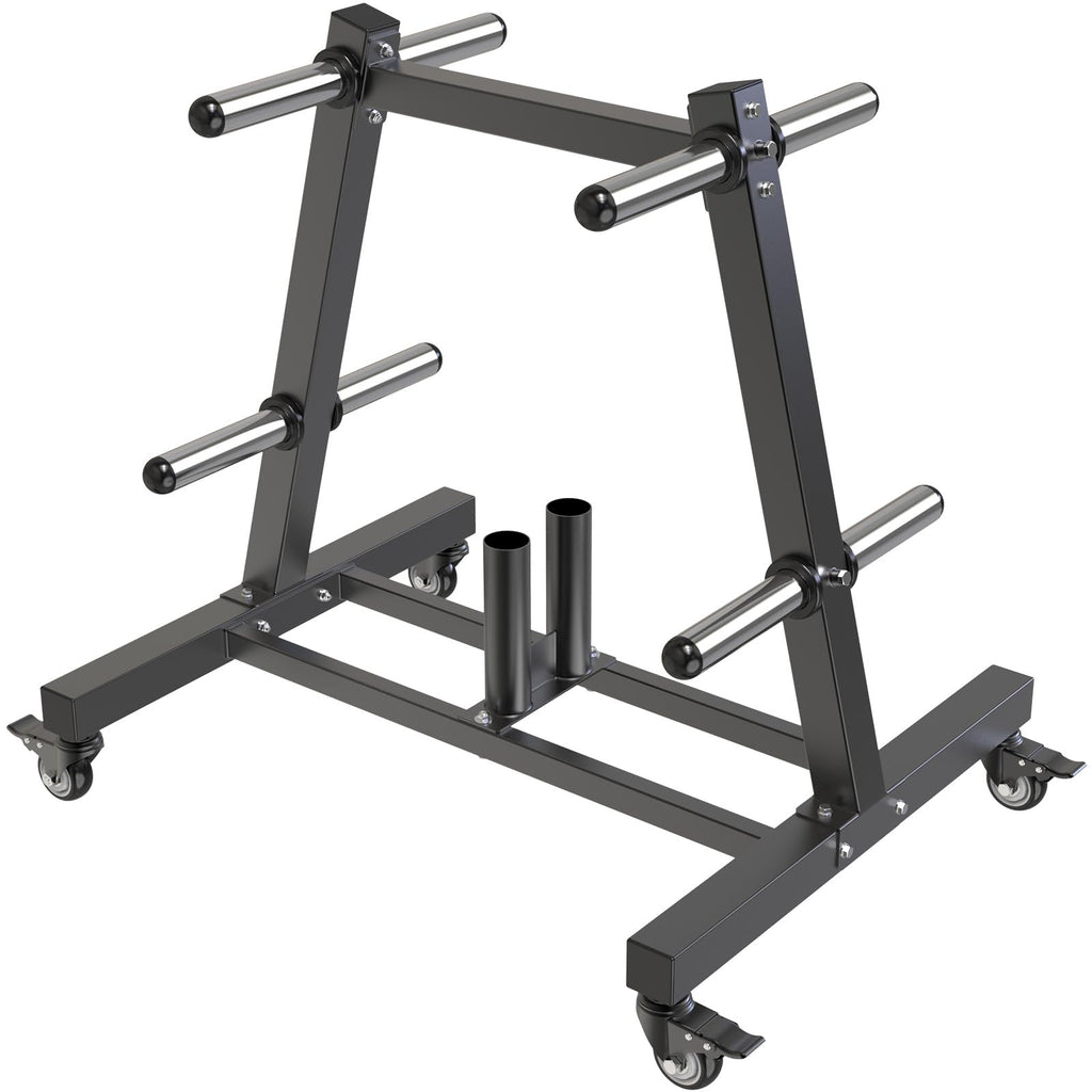 2" Olympic Weight Plate Tree Rack and Barbell Holders A234816
