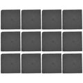 Black 12pcs Natural Stone Coaster Set F730