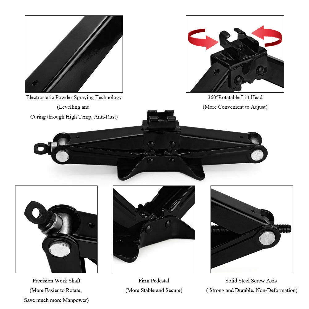 Spare Tire Removal Tool and Scissor Jack Handle 2 Ton Set V24186