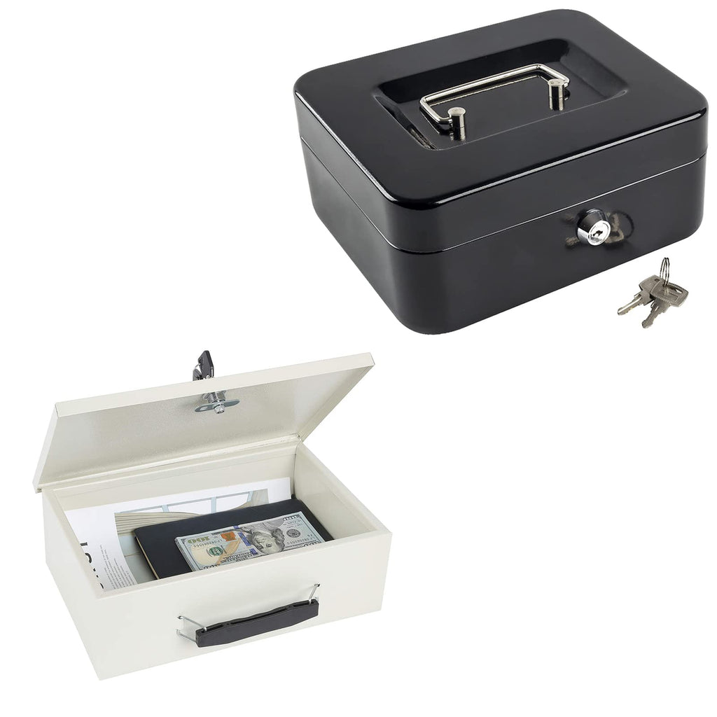 Fireproof Document Box with Key Lock Beige H590235