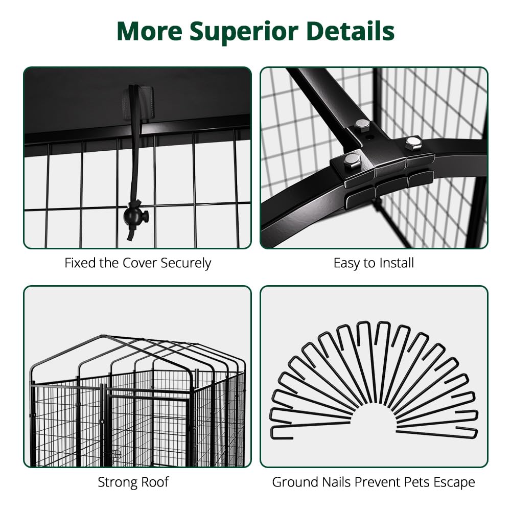 8'x6'x4' Outdoor Dog Kennel with Roof I205