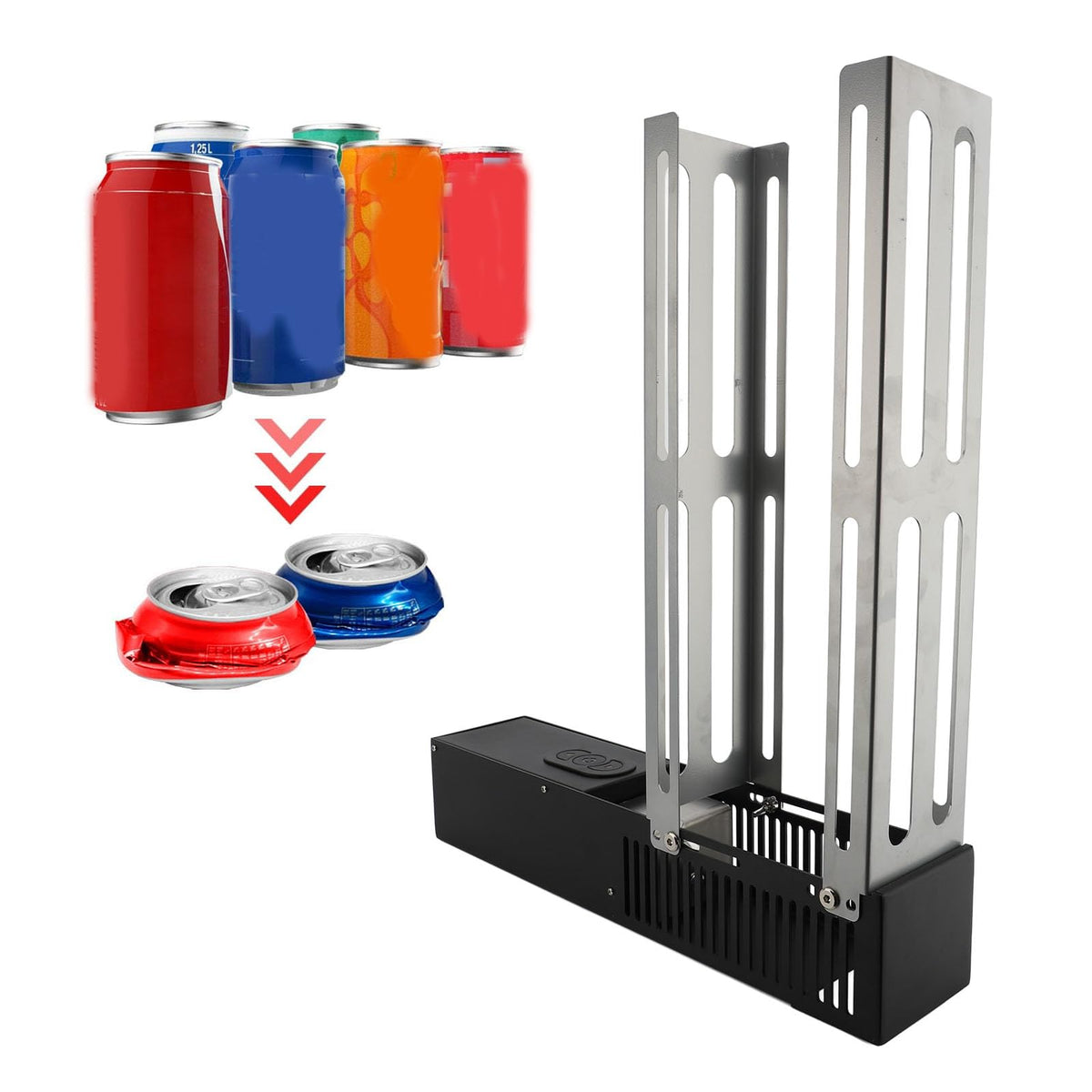 16oz & 12oz Stainless Steel Wall Mounted Can Crusher A8893