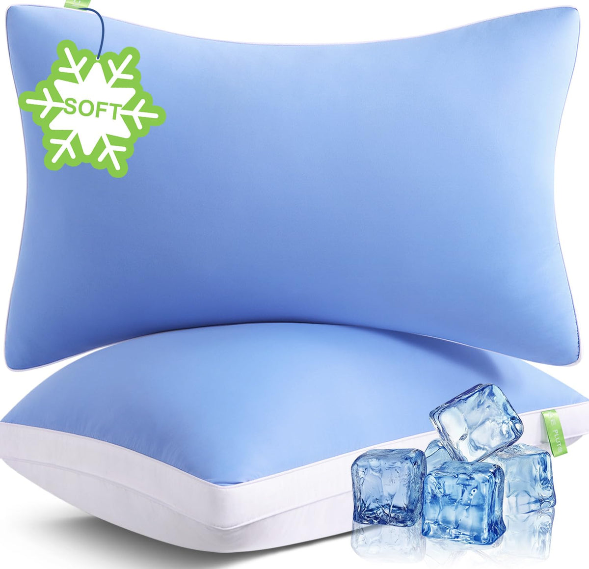 King Size Set of 2 Down Alternative Bed Pillows O475530