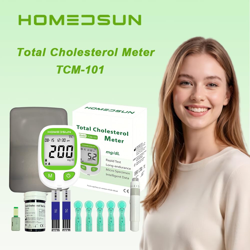 Total Cholesterol Monitor Kit with 10 Strips Lancets J580