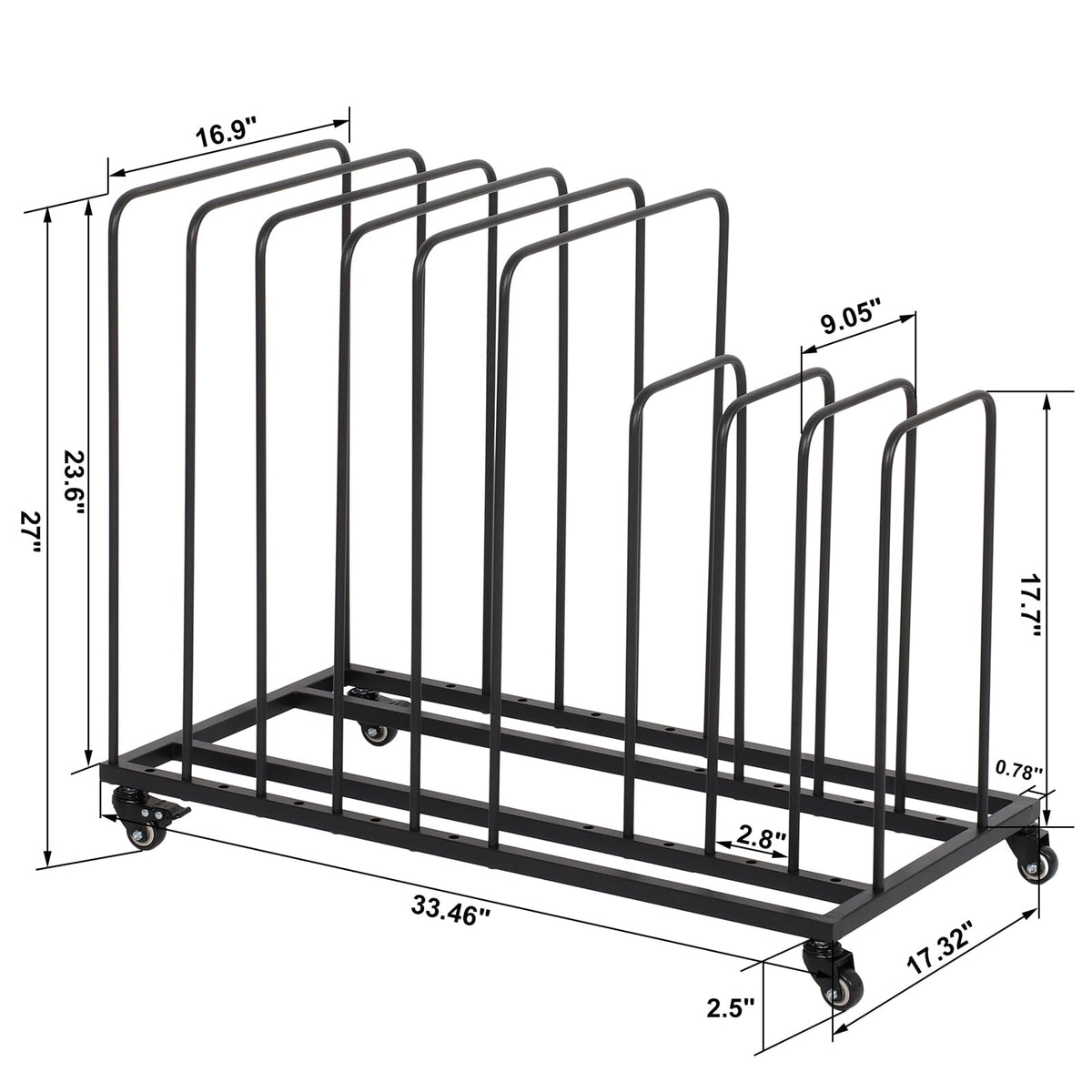 Art Canvas Storage Rack with Wheels D468678