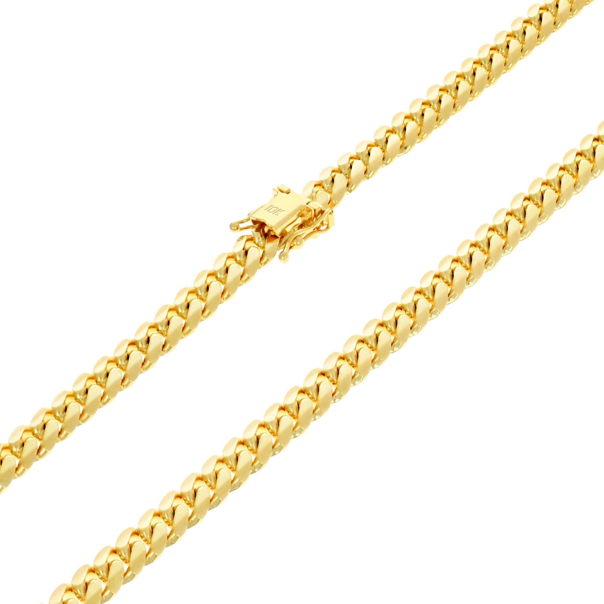 10k Yellow Gold Cuban Link Chain Necklace T2745