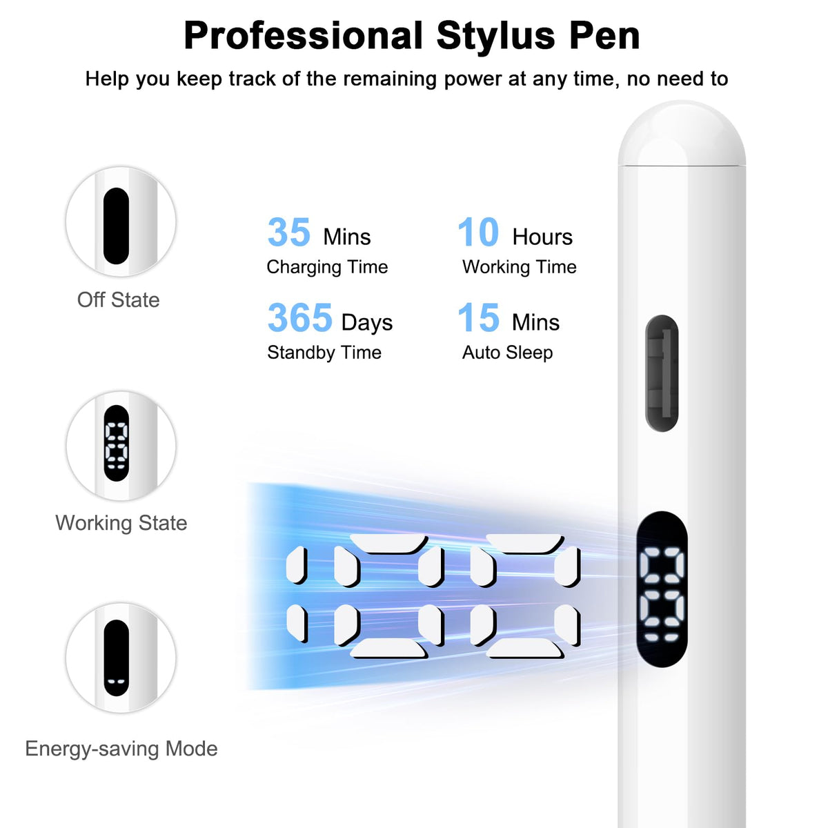 2nd Generation Stylus Pen with Palm Rejection & Tilt Sensitivity I897