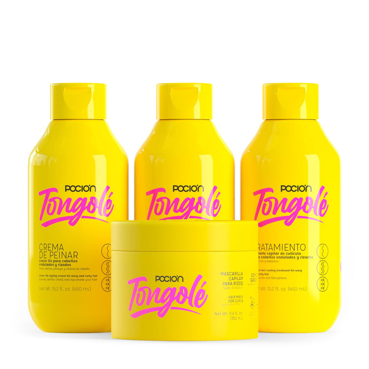 Curly Hair Care Kit - Shampoo, Treatment Conditioner, Leave-In Conditioner & Hair Mask V525196