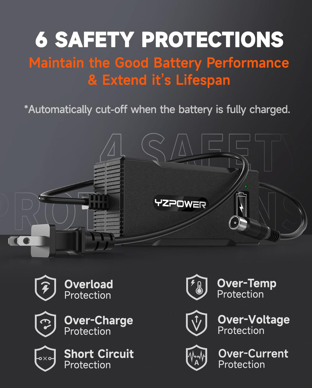 42V 5A Scooter Charger RCA Round Charging Port C760387