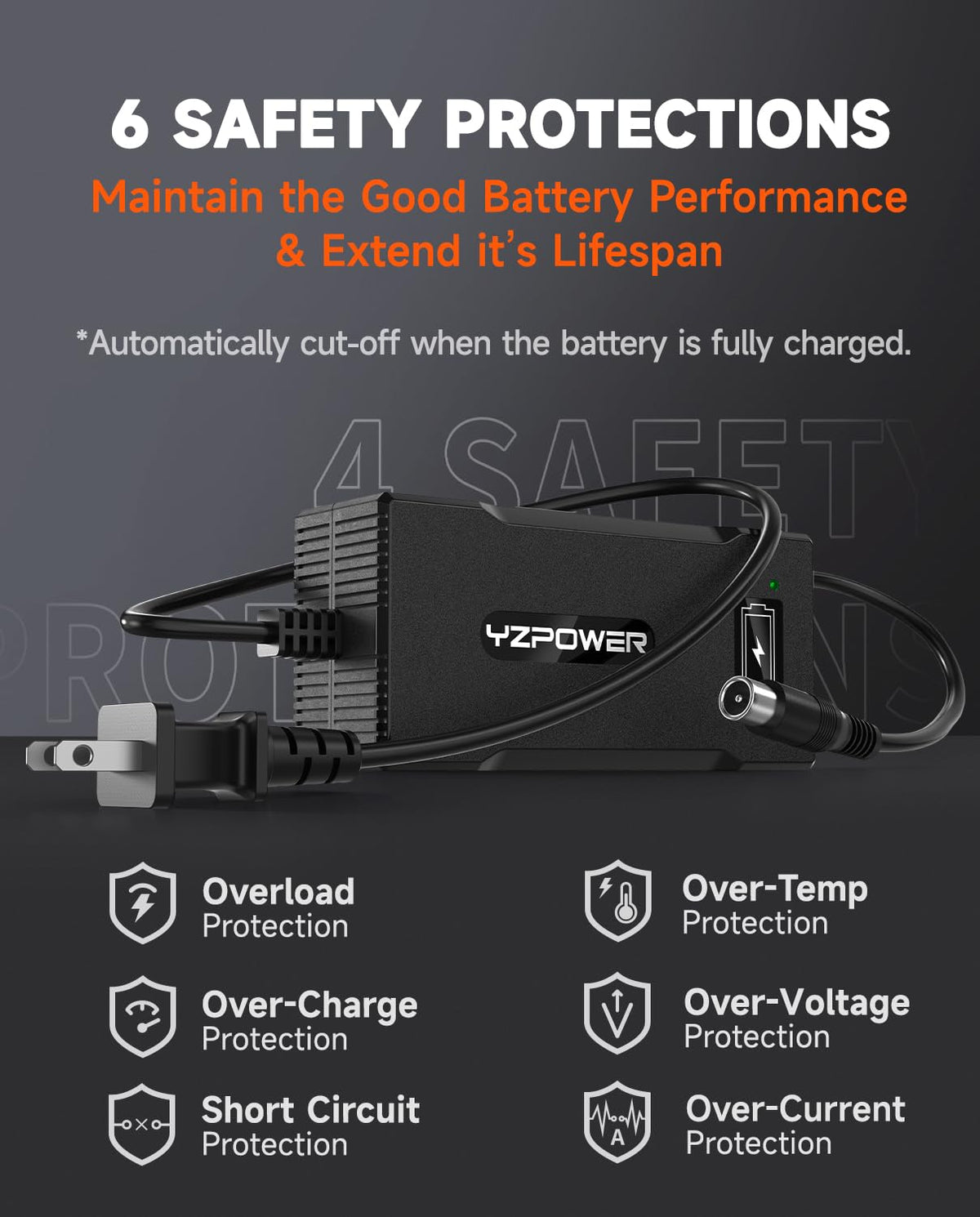 42V 5A Scooter Charger RCA Round Charging Port C760387