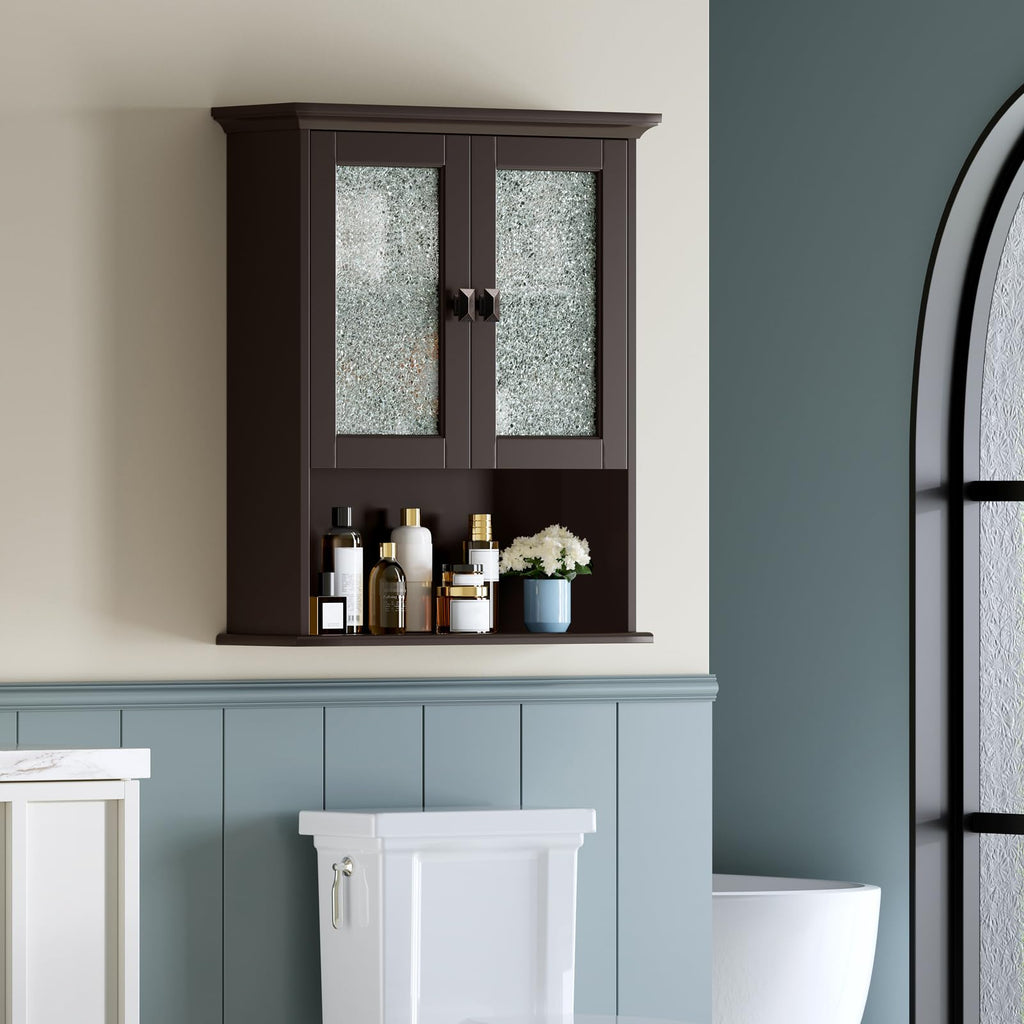 Wall Mount Bathroom Cabinet with Glass Door K105955