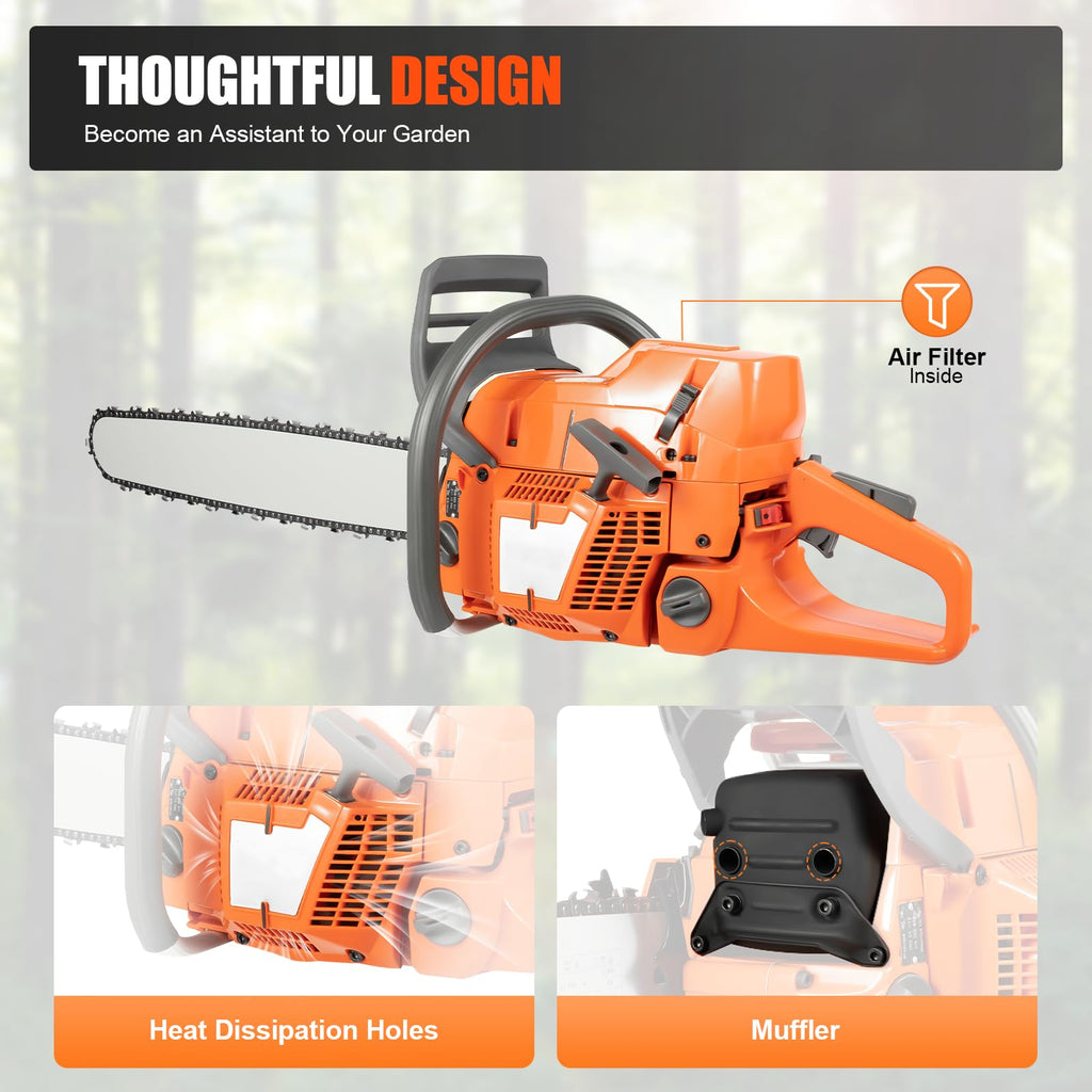 24'' 72CC 2-Stroke Gas Chainsaw S770