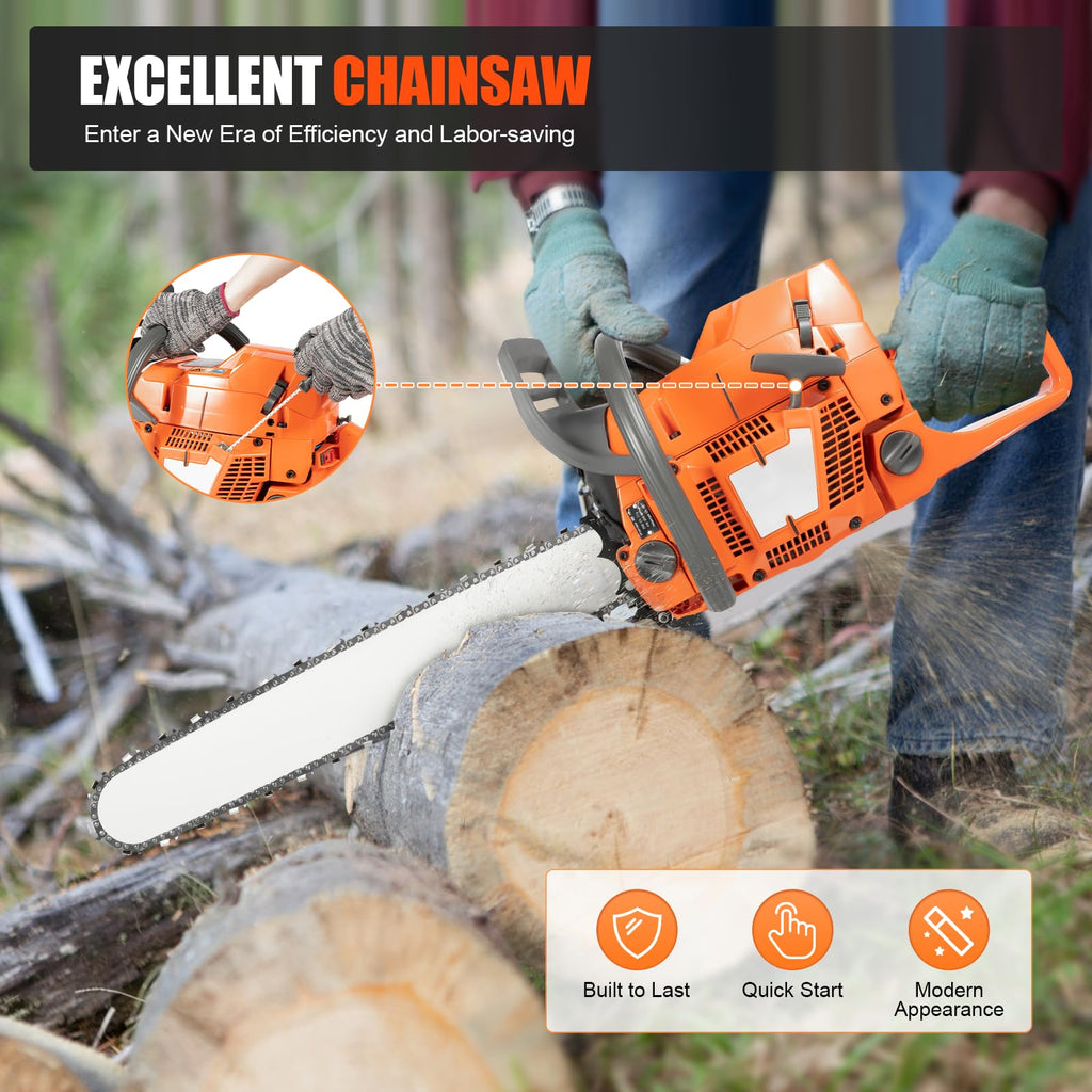 24'' 72CC 2-Stroke Gas Chainsaw S770