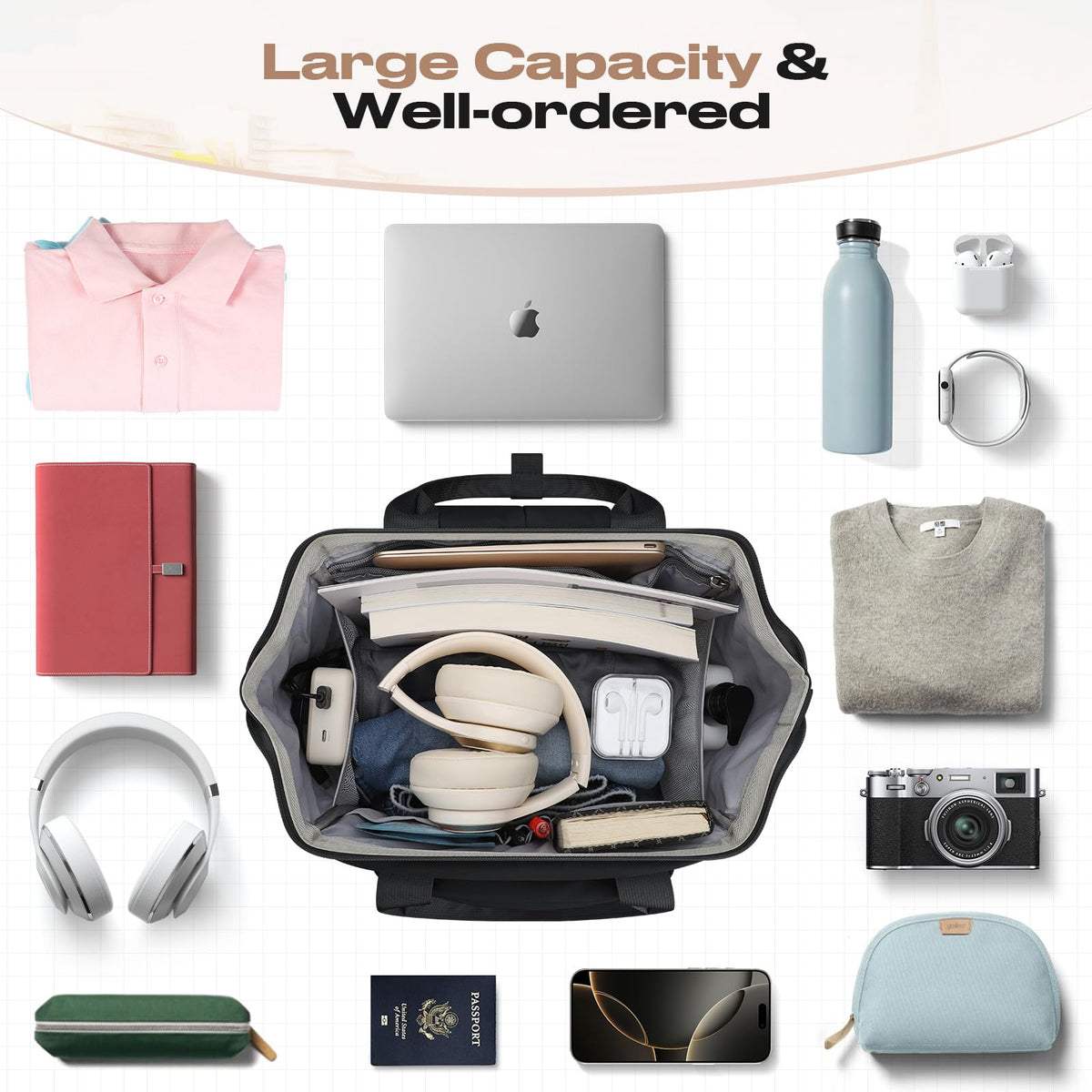 15.6-17.3" Laptop Backpack with Lunch Box K507608