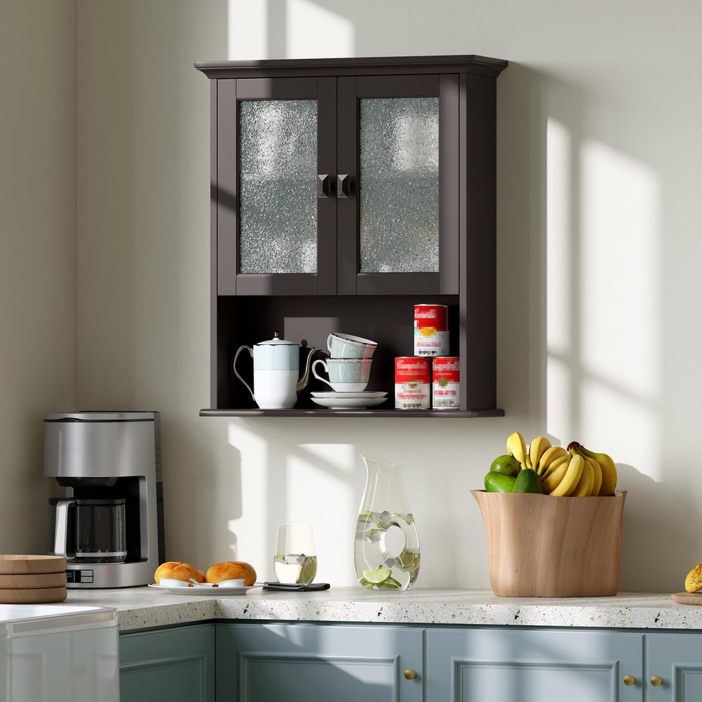 Wall Mount Bathroom Cabinet with Glass Door K105955